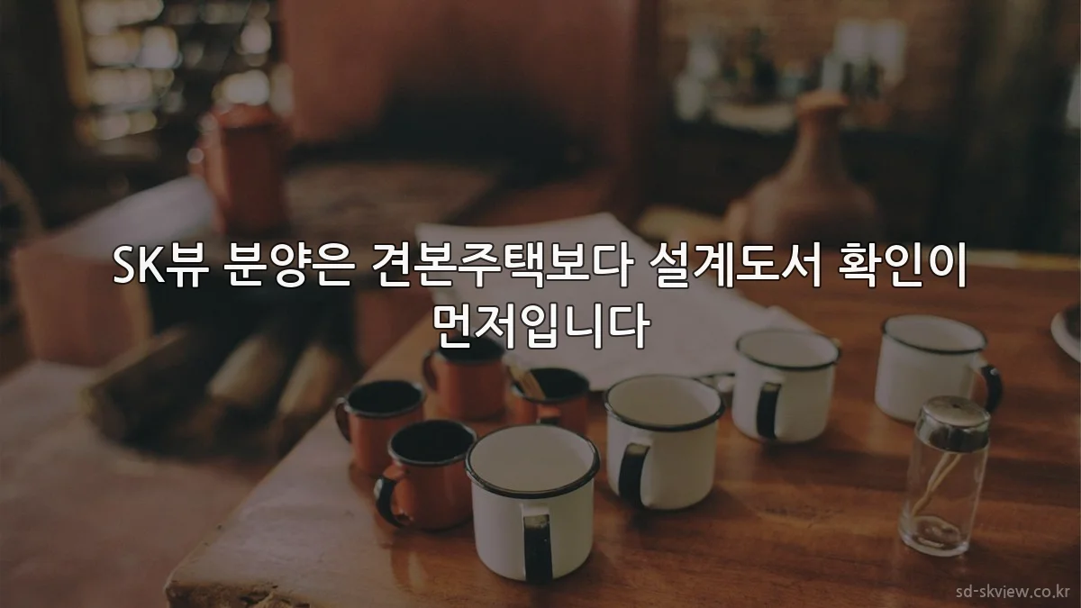 SK뷰 분양은 견본주택보다 설계도서 확인이 먼저입니다