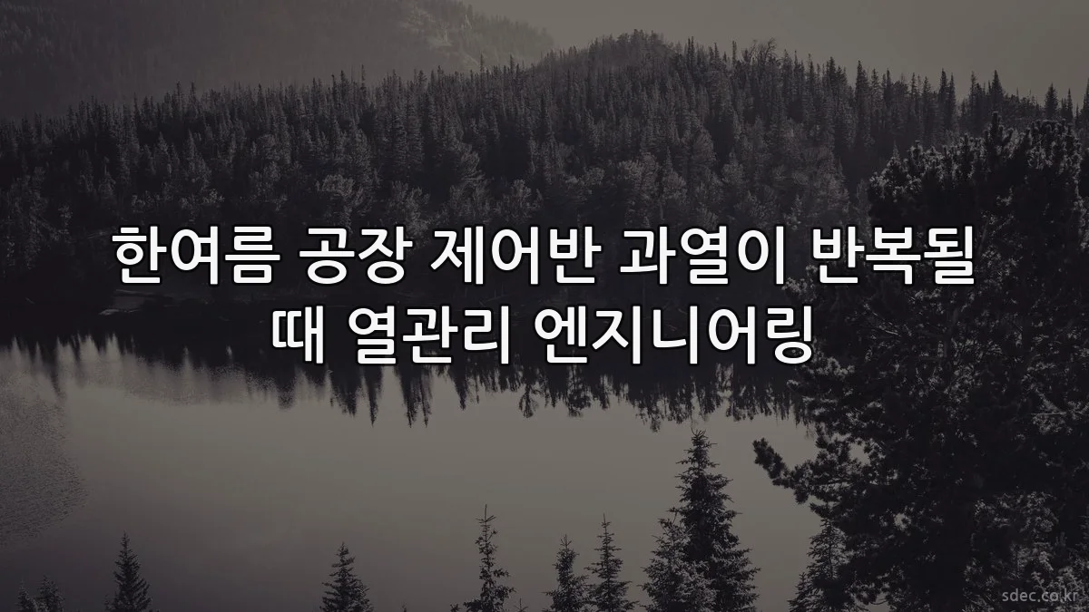 한여름 공장 제어반 과열이 반복될 때 열관리 엔지니어링