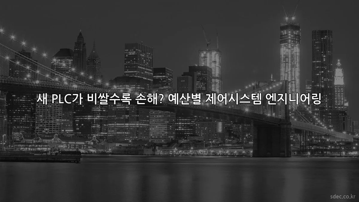 새 PLC가 비쌀수록 손해? 예산별 제어시스템 엔지니어링