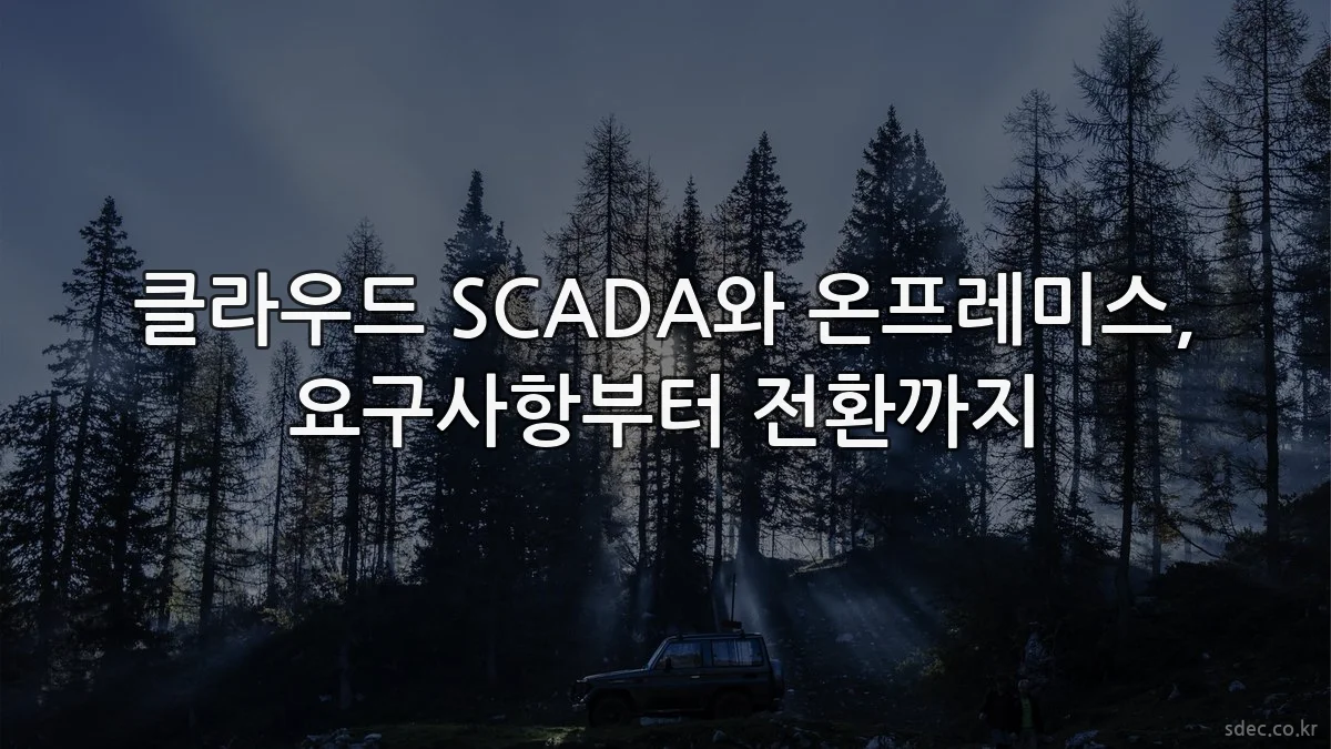 클라우드 SCADA와 온프레미스, 요구사항부터 전환까지