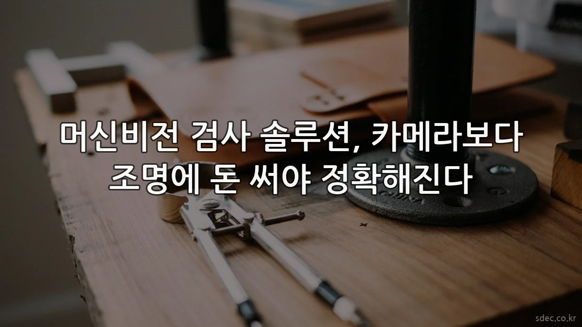 머신비전 검사 솔루션, 카메라보다 조명에 돈 써야 정확해진다