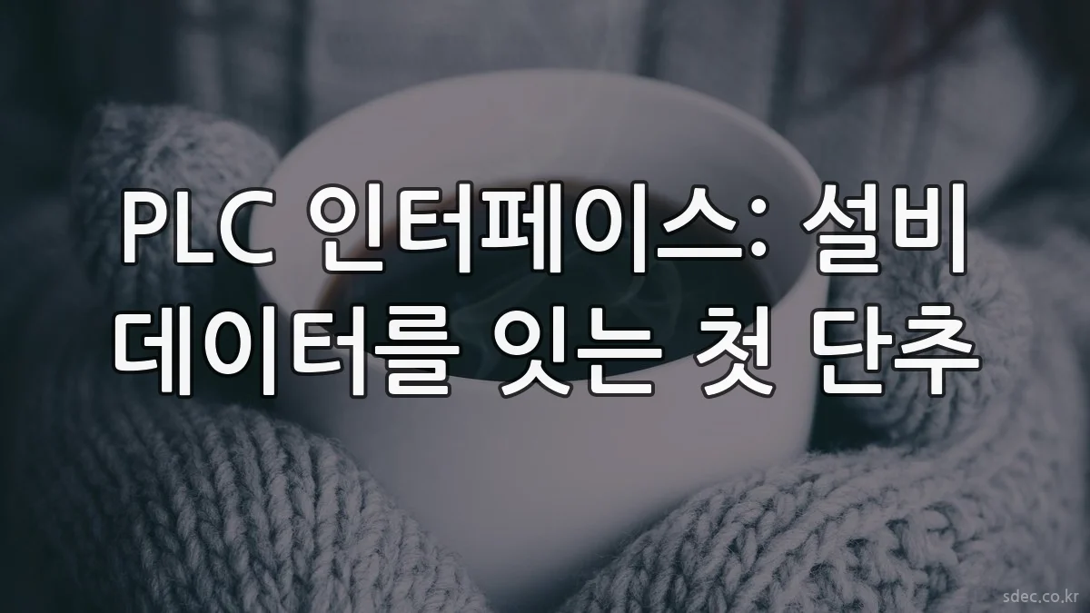 PLC 인터페이스: 설비 데이터를 잇는 첫 단추