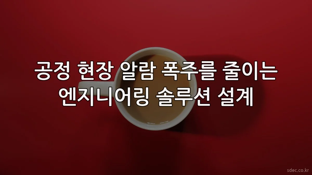공정 현장 알람 폭주를 줄이는 엔지니어링 솔루션 설계
