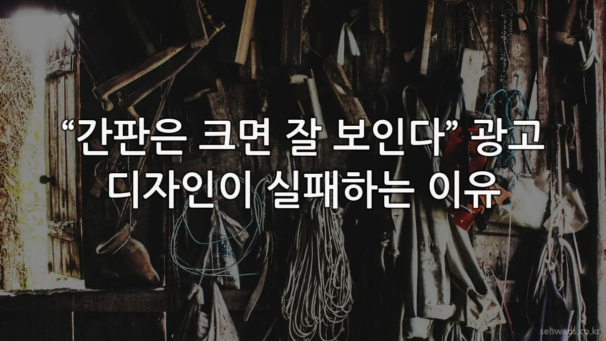 “간판은 크면 잘 보인다” 광고 디자인이 실패하는 이유
