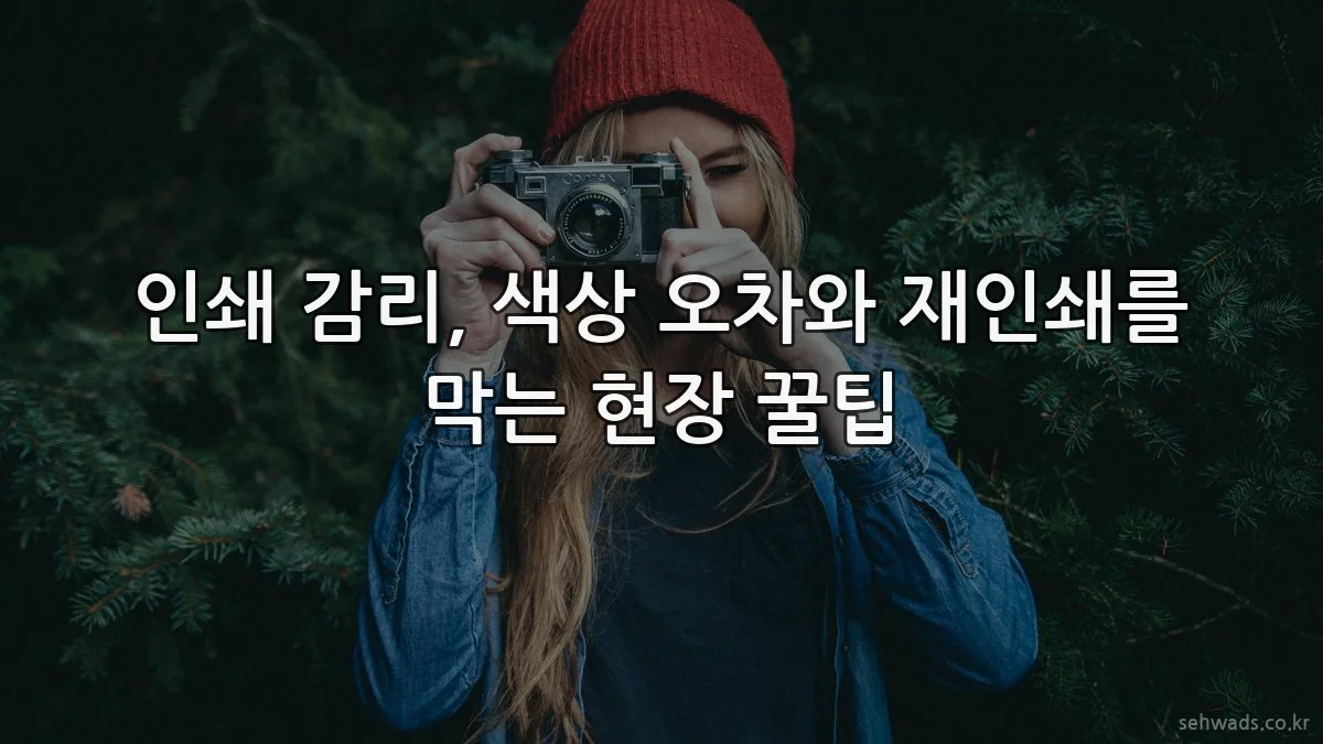 인쇄 감리, 색상 오차와 재인쇄를 막는 현장 꿀팁
