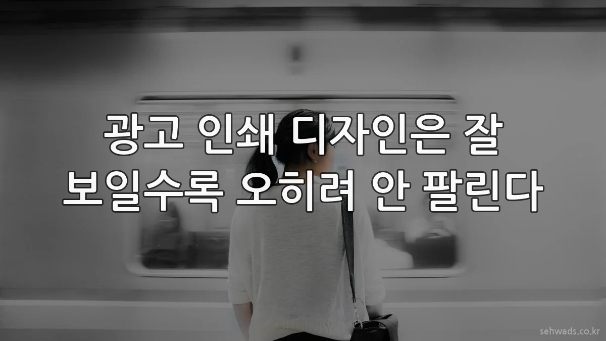 광고 인쇄 디자인은 잘 보일수록 오히려 안 팔린다