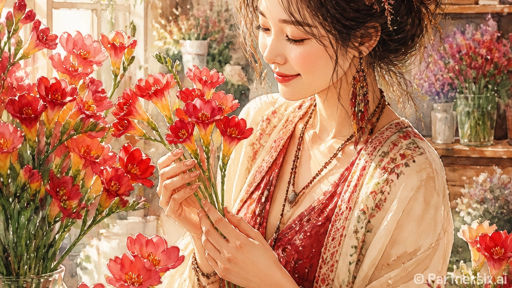 프리지아 오래 예쁘…