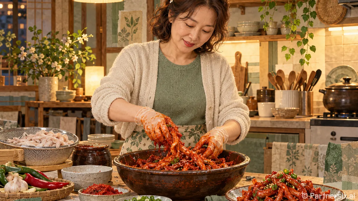 집에서 매콤한 닭발…