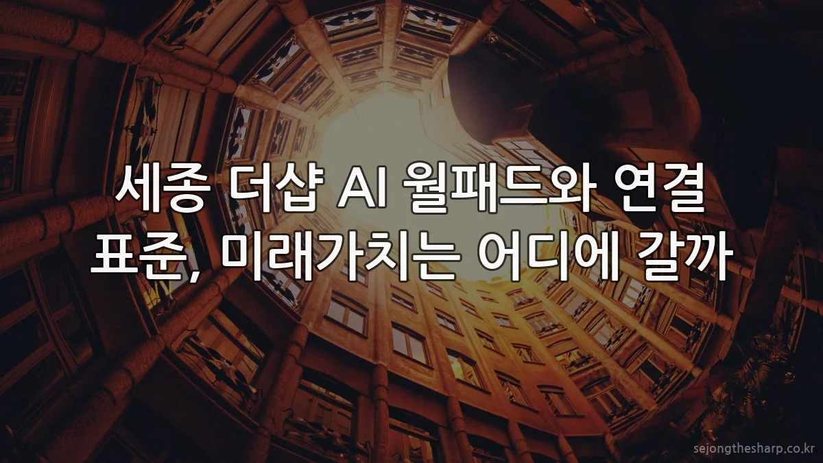 세종 더샵 AI 월패드와 연결 표준, 미래가치는 어디에 갈까
