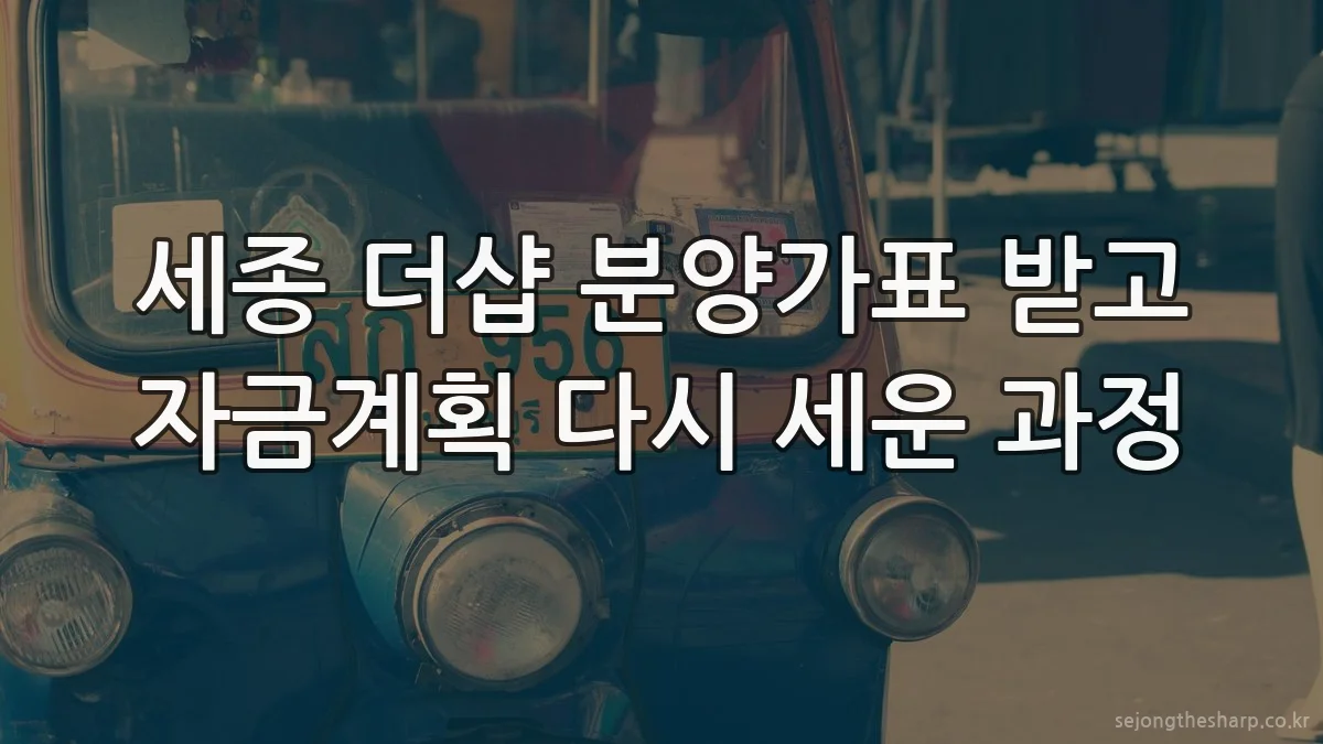 세종 더샵 분양가표 받고 자금계획 다시 세운 과정