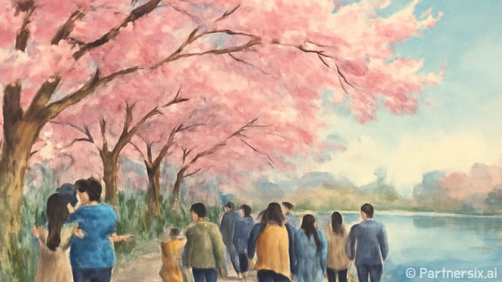 잠실 석촌호수 벚꽃…