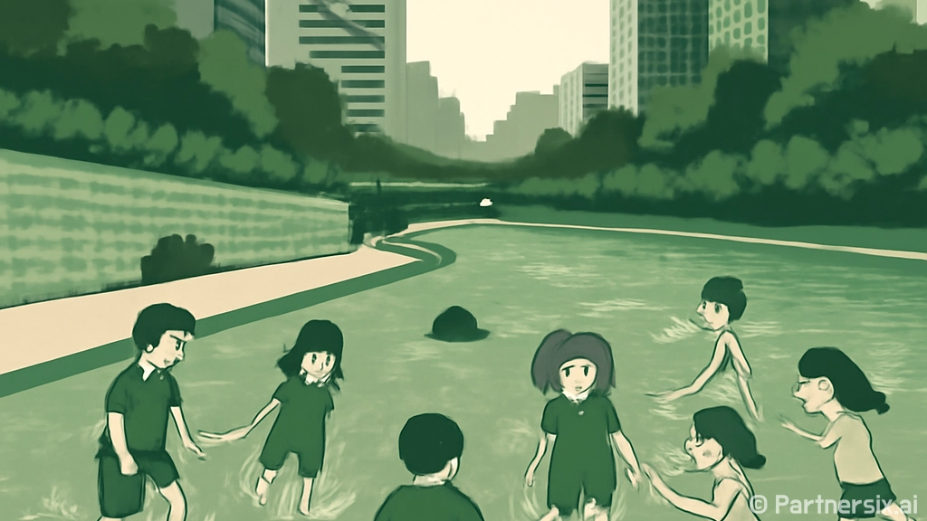 서울 청계천 물놀이…