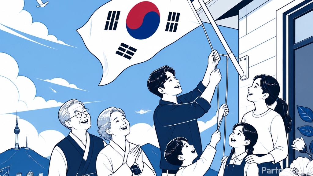 광복절 태극기 달기…