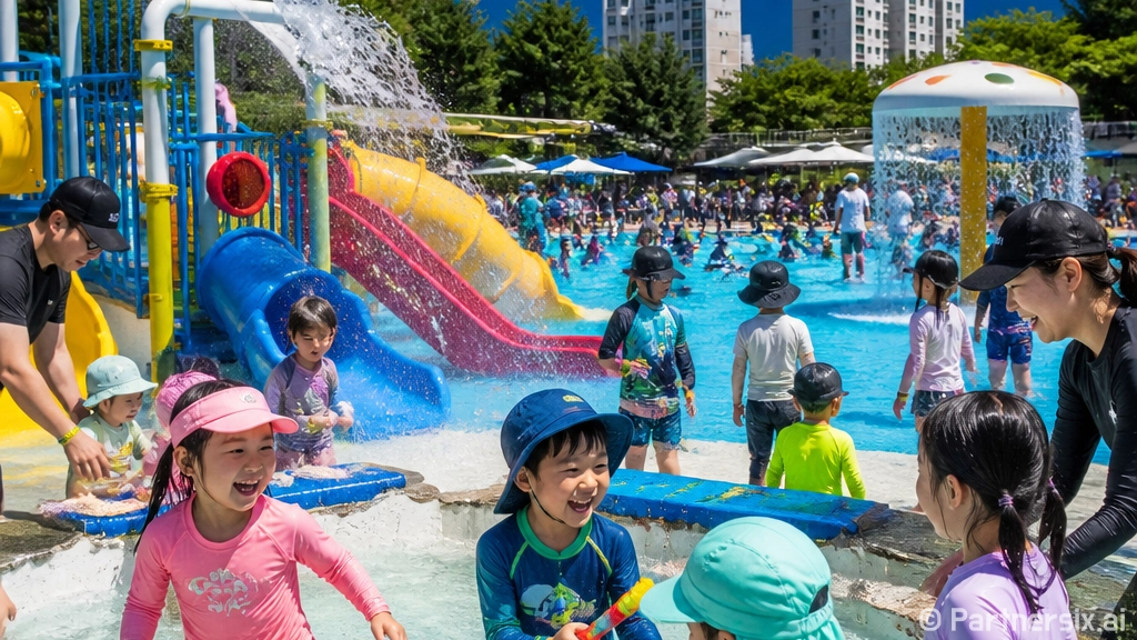 성북구 길음동 물놀이장 축제 현장