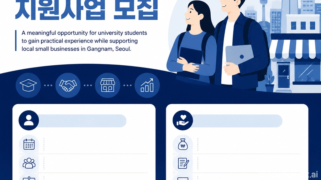 강남구 대학생 인턴십 월 250만원 지원