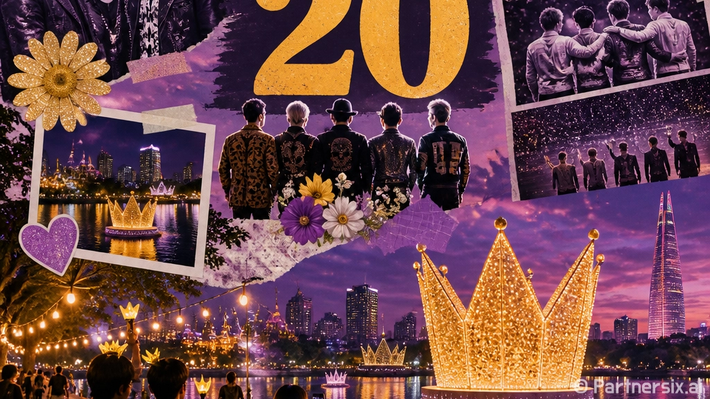 빅뱅 20주년, 석촌호수 빛낸 크라운 아트