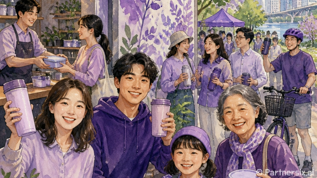 광진구 다회용기 사용 인증 캠페인 현장