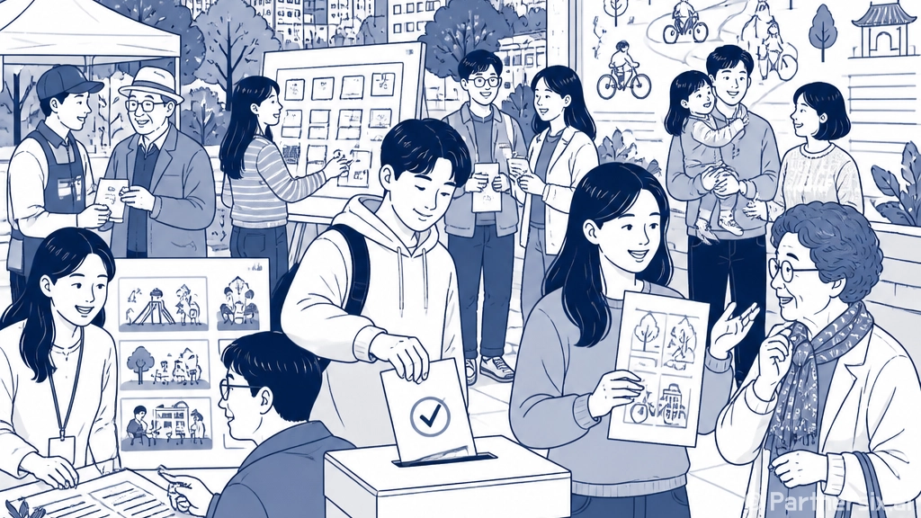 중랑구 주민참여예산 투표 시작과 간판 철거 지원