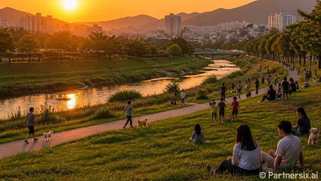 불광천 노을과 하늘…