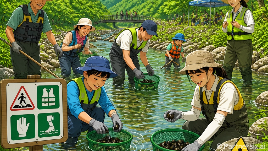 여름철 다슬기 채취, 안전이 최우선입니다