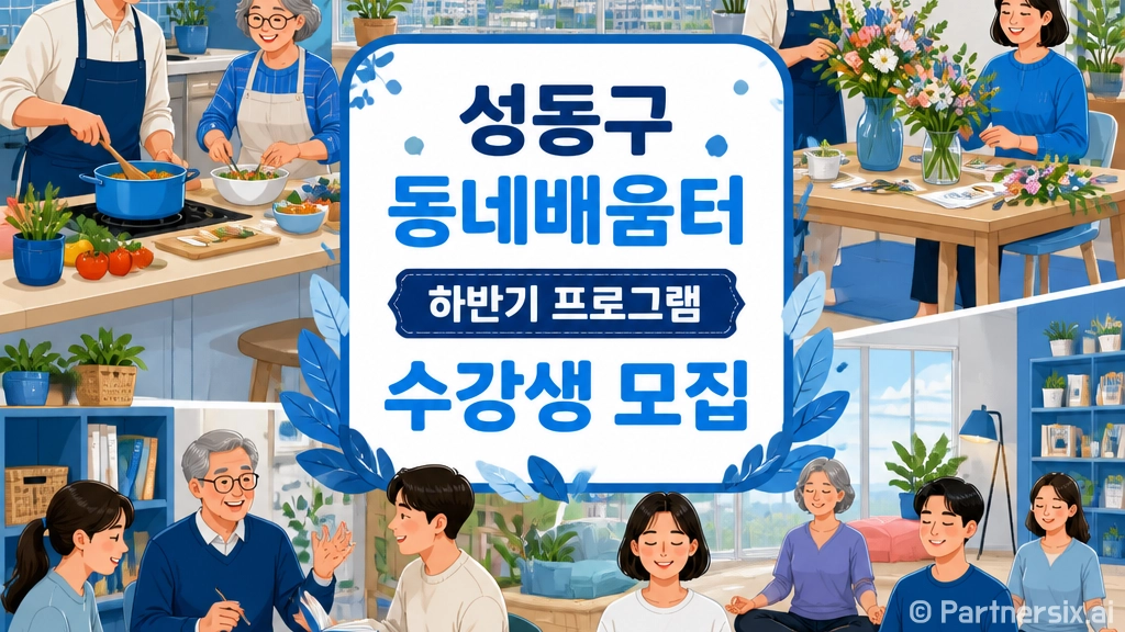 성동구 동네배움터 하반기 수강생 모집
