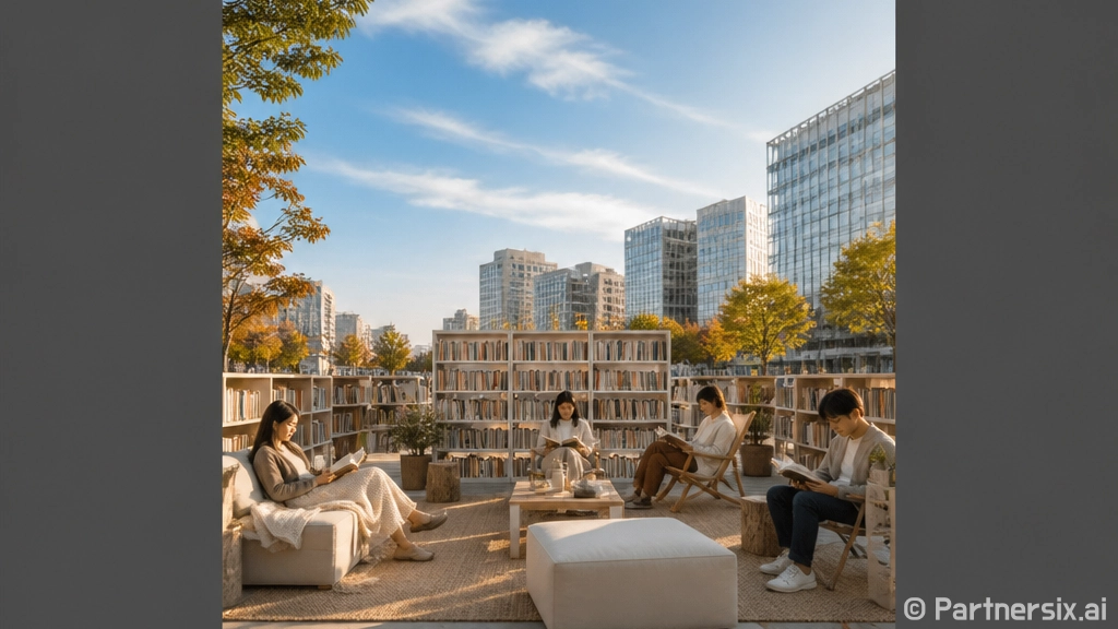 도심 속 가을 독서 명소, 하늘품은 야외도서관 개장