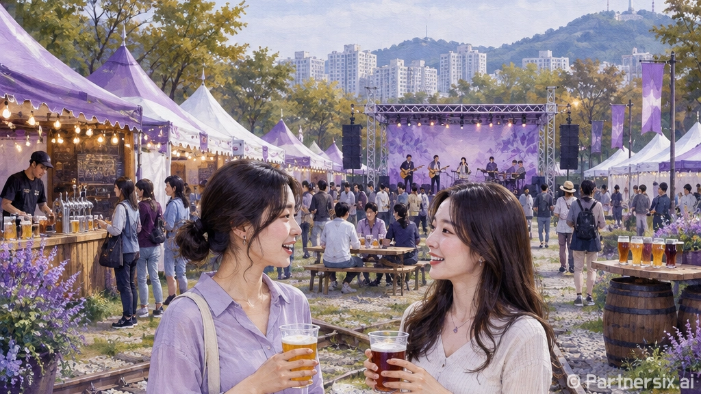 가을 바람 속 노원수제맥주축제 현장