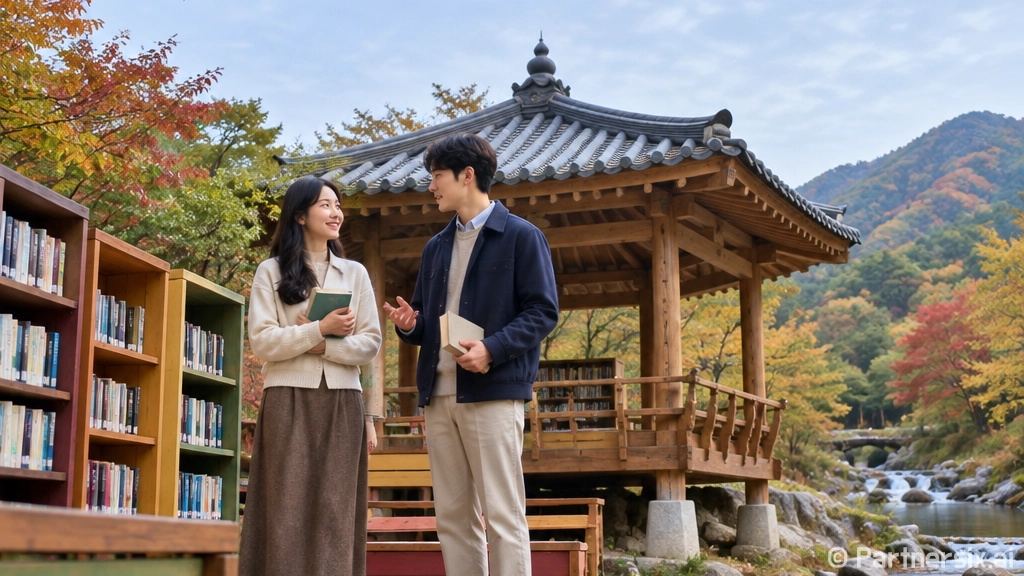 우이천 재간정서 펼쳐진 가을 야외도서관 풍경