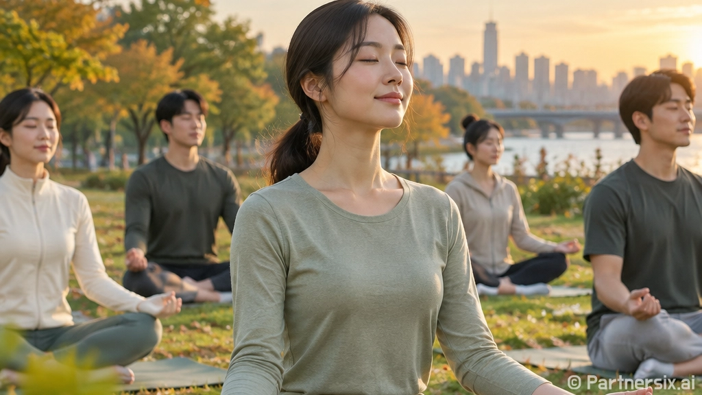가을밤 영등포공원서 요가로 힐링하세요