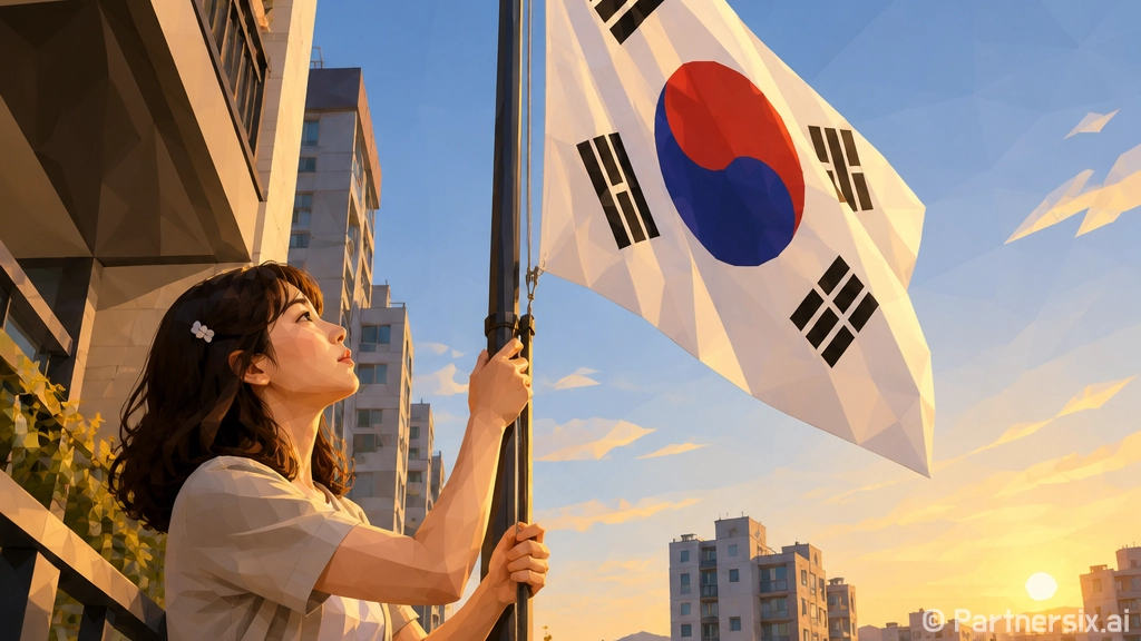 10월 태극기 달기…