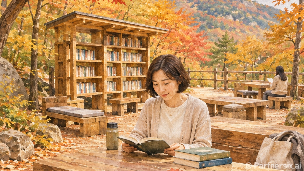 가을 아차산 숲속 야외도서관 개장