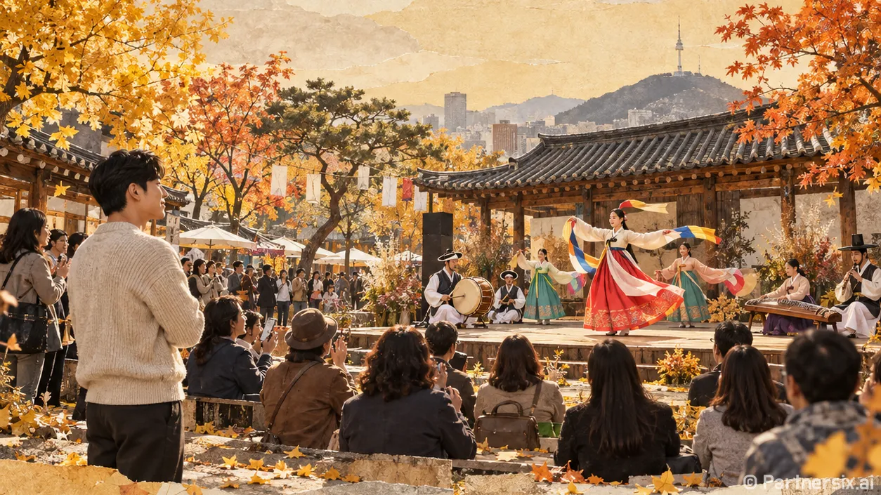 인사동에 흐르는 시월풍류