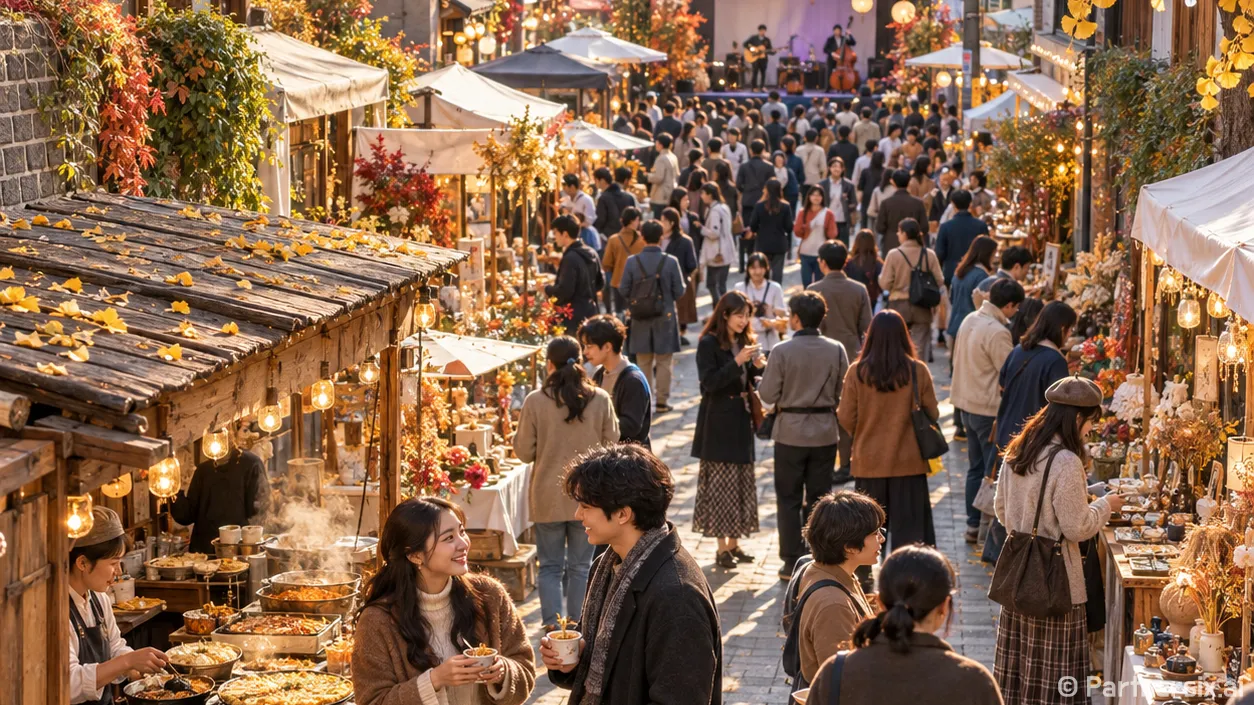 은행나무길이 축제장으로