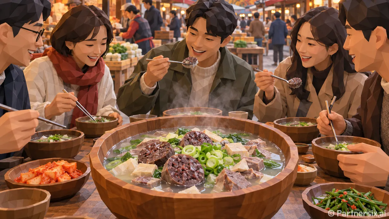 창동골목 순대국의 …