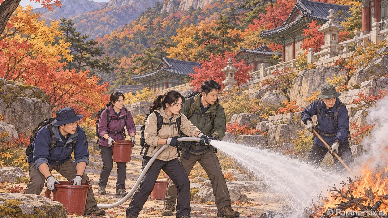 호암산 산불대응훈련