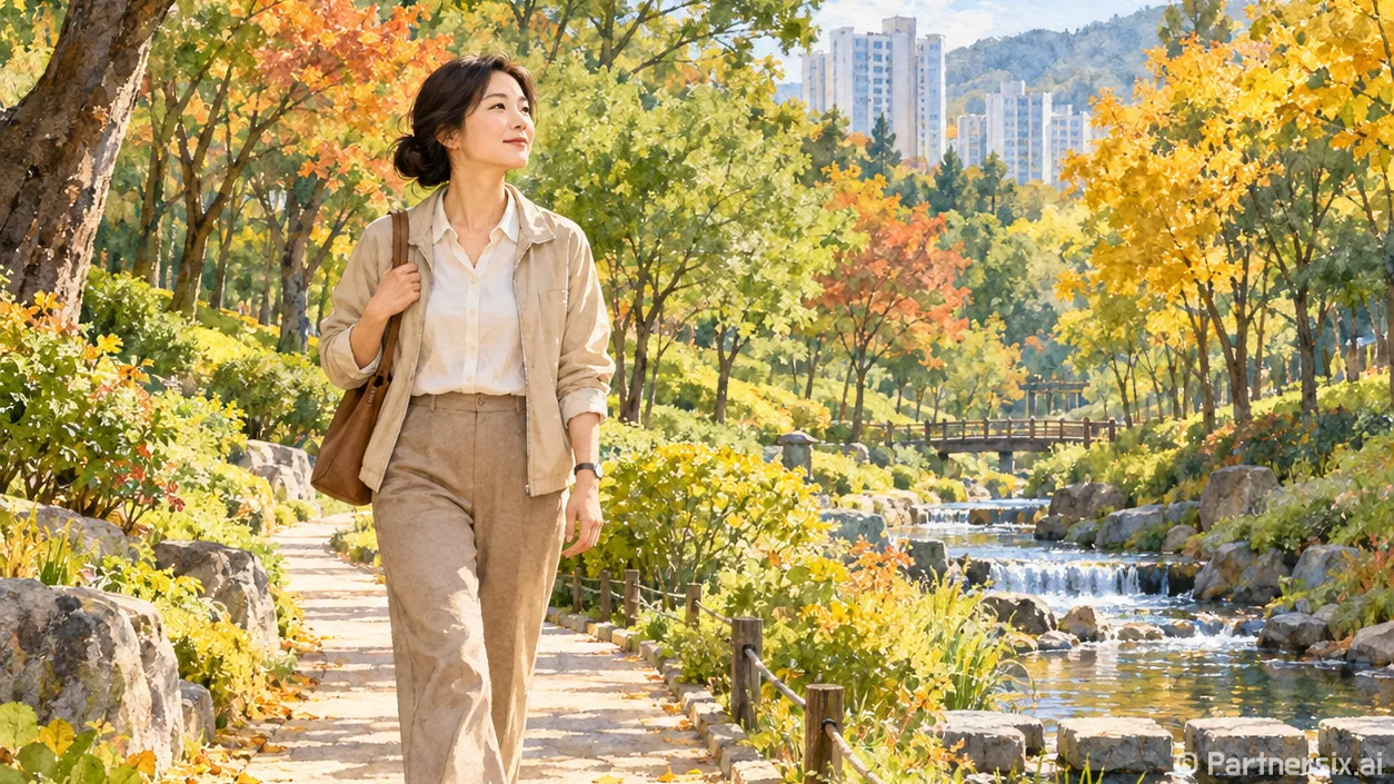 도심에 번진 가을빛