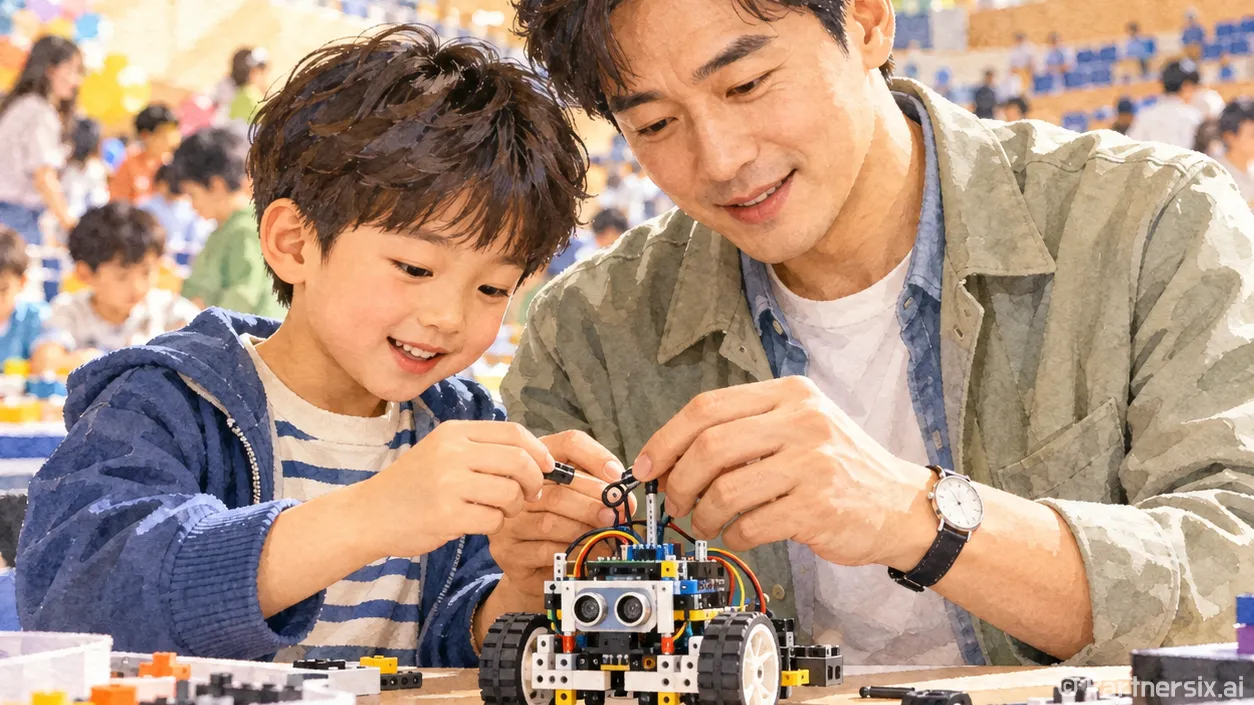 아빠와 아이 로봇 도전