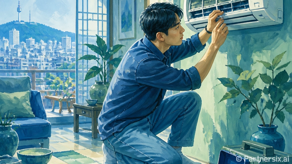 에어컨 수리, 기사…
