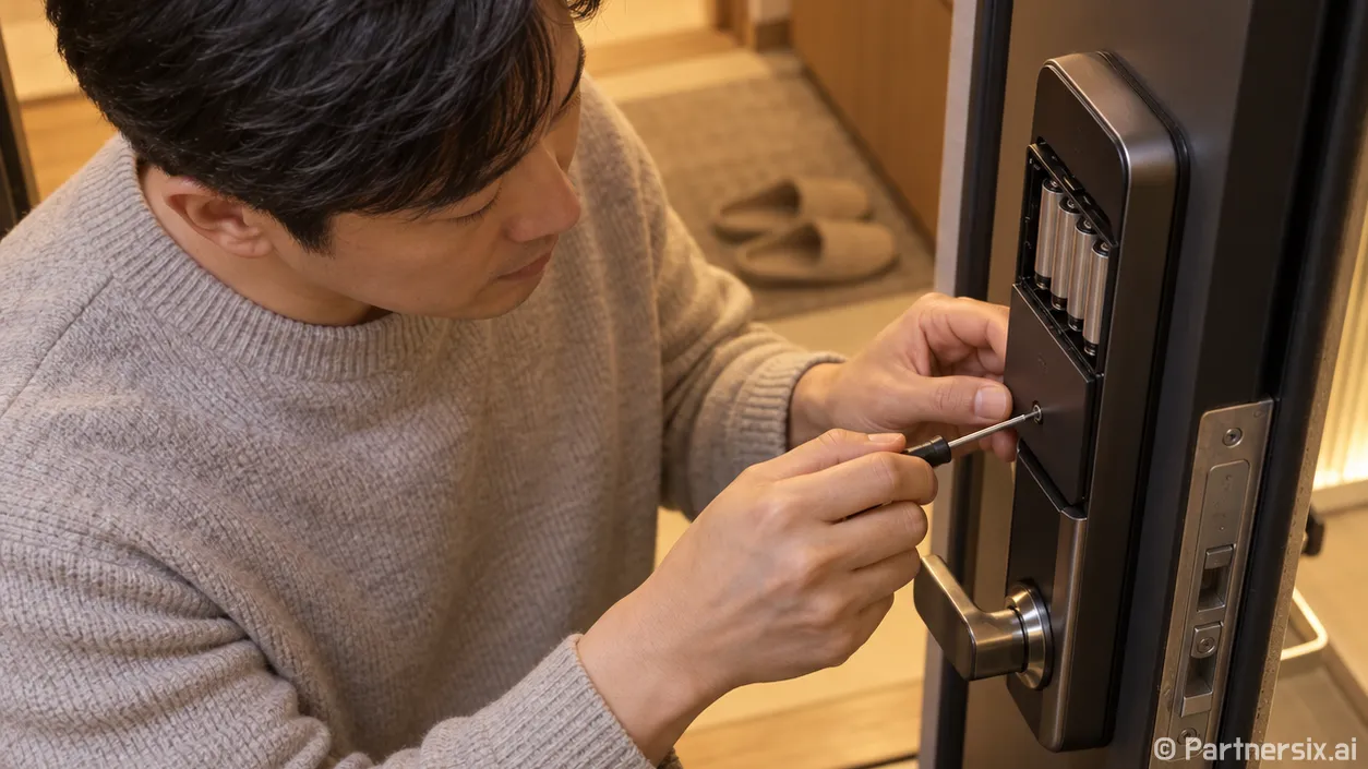 도어락 배터리 교체 나사푸는법이 헷갈리시나요?