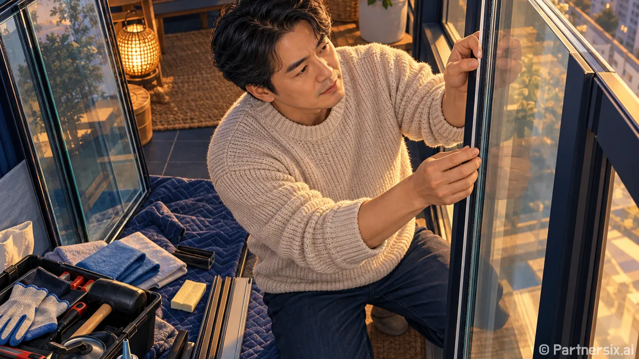 베란다 유리 교체 …