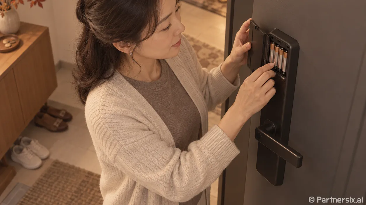 아라동도어락교체 전…