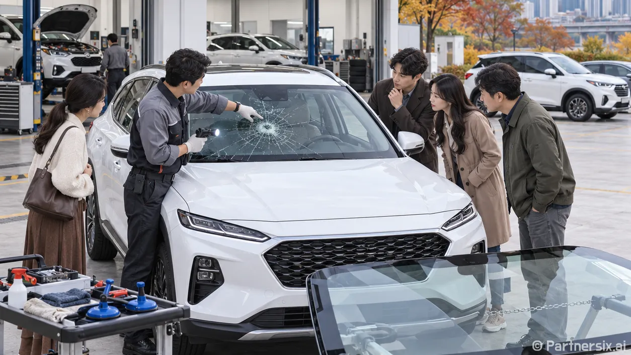 자동차 앞유리 교체…