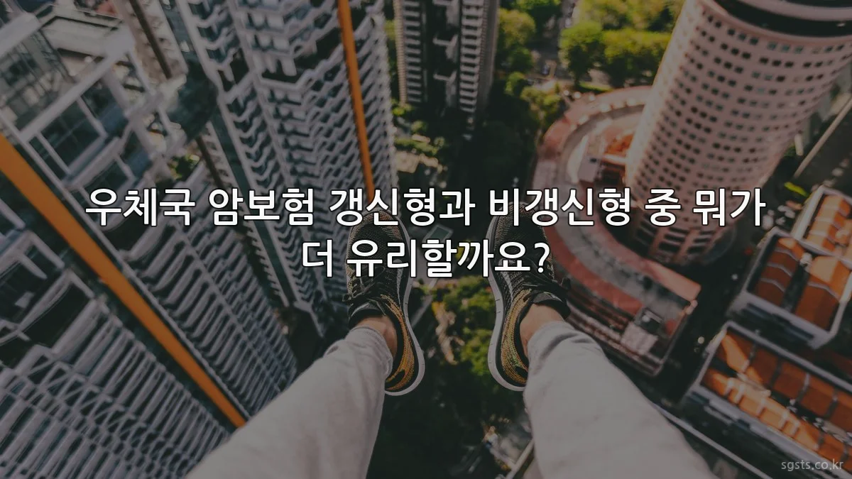우체국 암보험 갱신형과 비갱신형 중 뭐가 더 유리할까요?