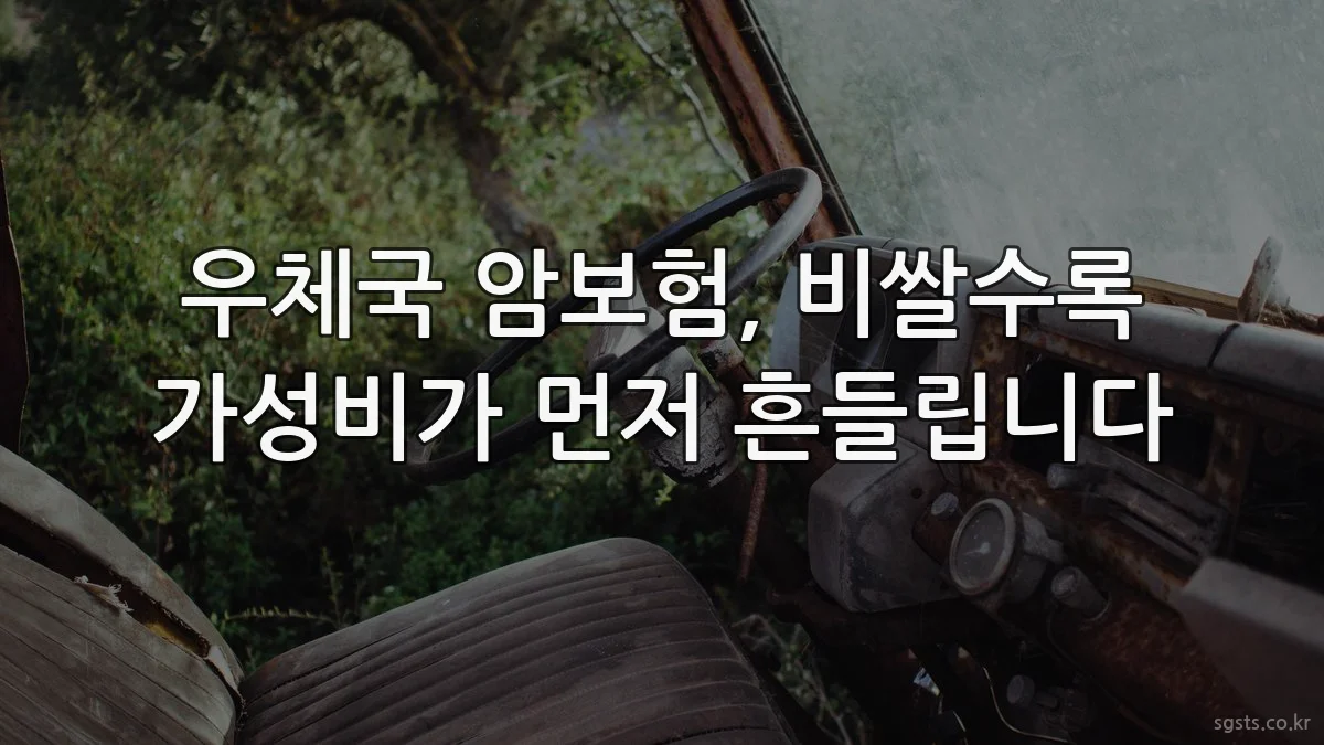 우체국 암보험, 비쌀수록 가성비가 먼저 흔들립니다
