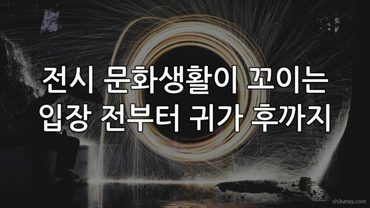 전시 문화생활이 꼬이는 입장 전부터 귀가 후까지