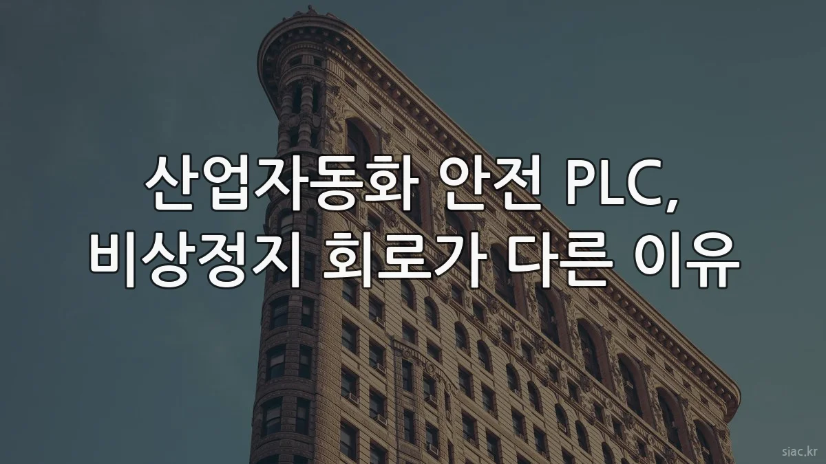 산업자동화 안전 PLC, 비상정지 회로가 다른 이유