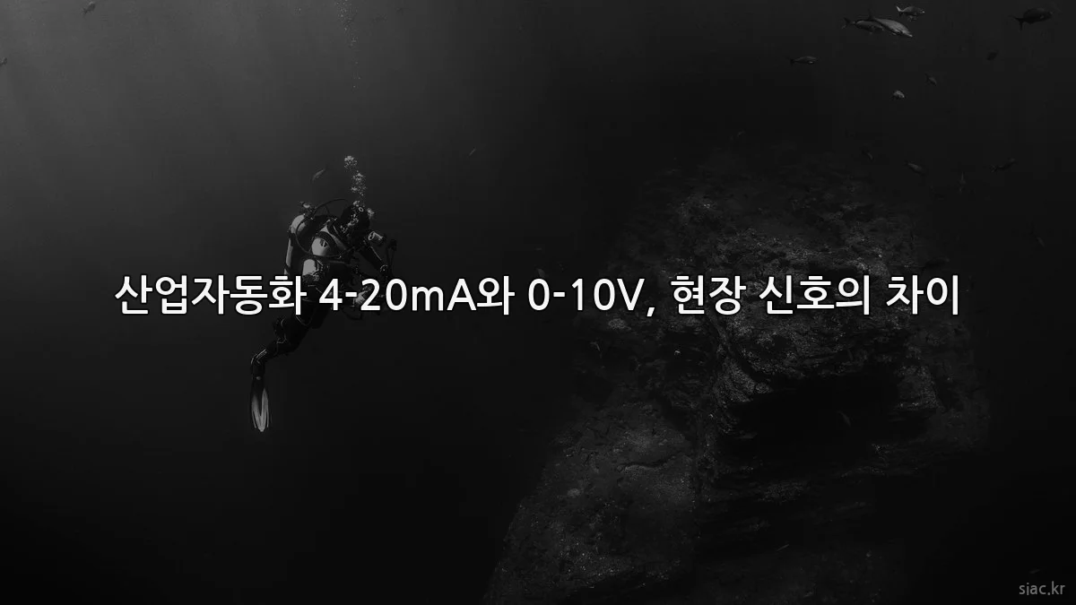 산업자동화 4-20mA와 0-10V, 현장 신호의 차이