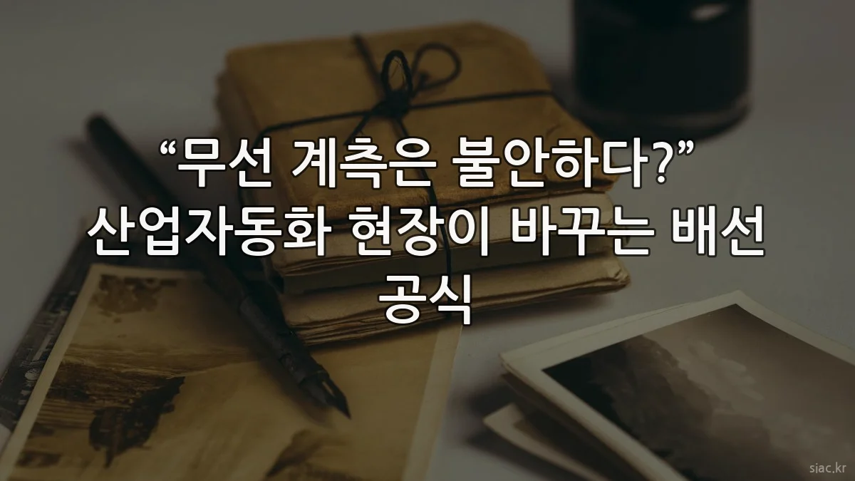“무선 계측은 불안하다?” 산업자동화 현장이 바꾸는 배선 공식