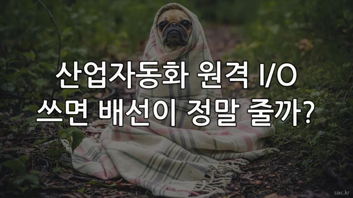 산업자동화 원격 I/O 쓰면 배선이 정말 줄까?