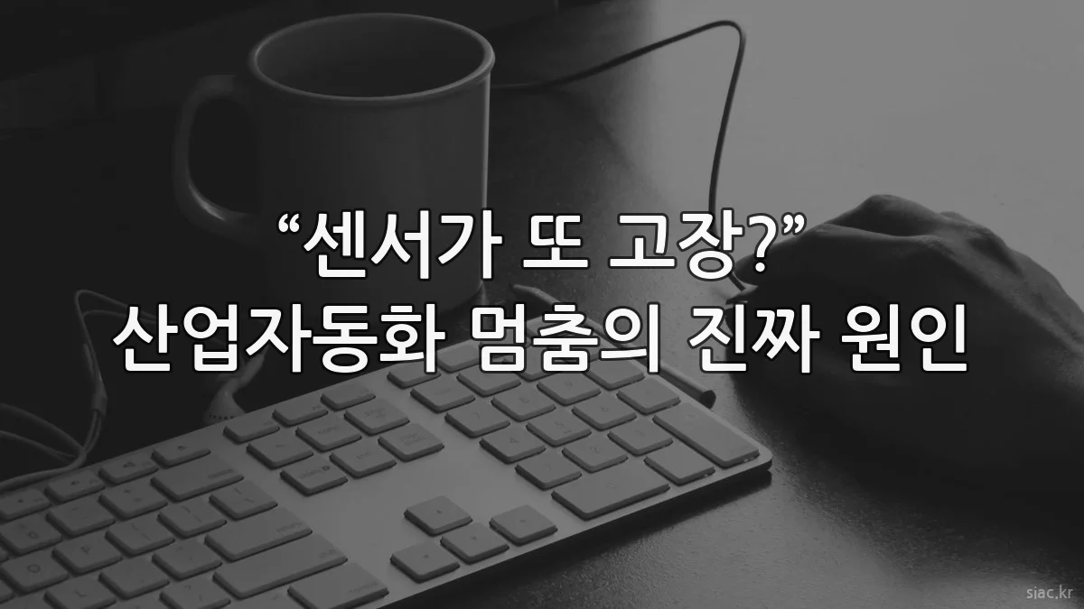 “센서가 또 고장?” 산업자동화 멈춤의 진짜 원인